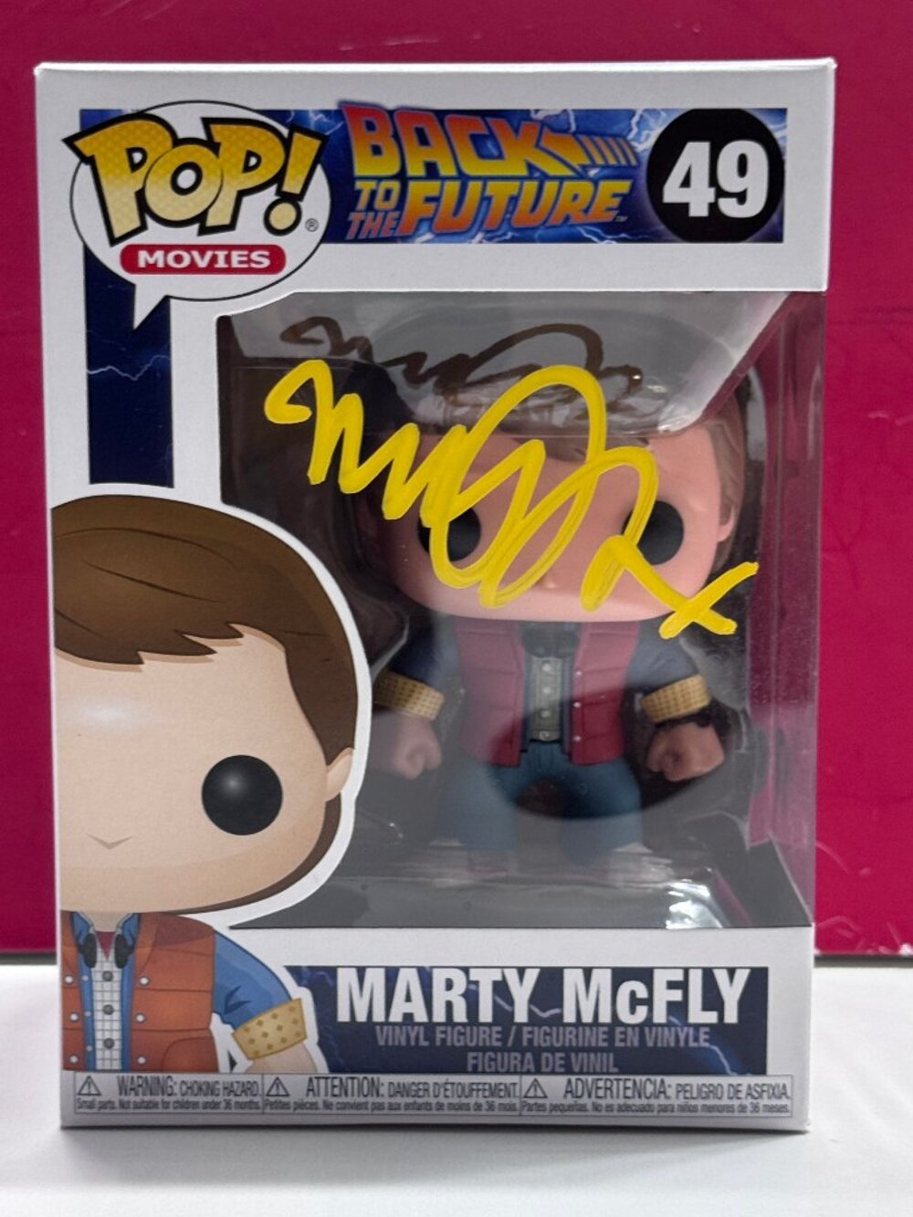 FUNKO POP Back to Future MARTY McFLY #49 Signed by Michael J. Fox COA AUTHENTIC